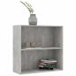 Preview: B?cherregal 2 F?cher Betongrau 80x30x76,5 cm Holzwerkstoff