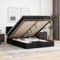 Preview: ARDEBO.de - Ottoman-Bett mit Matratze Schwarz 140x190 cm Kunstleder
