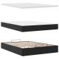 Preview: Ottoman-Bett mit Matratze Schwarz 140x190 cm Kunstleder
