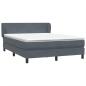 Preview: Boxspringbett mit Matratze Dunkelgrau 160x210 cm Samt