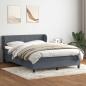 Preview: Boxspringbett mit Matratze Dunkelgrau 160x210 cm Samt