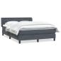 Preview: Boxspringbett mit Matratze Dunkelgrau 160x210 cm Samt