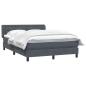Preview: Boxspringbett mit Matratze Dunkelgrau 160x210 cm Samt