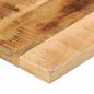 Preview: Tischplatte 100x40x2,5 cm Rechteckig Raues Massivholz Mango