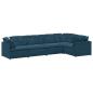 Preview: Modulares Sofa mit Kissen Samt Blau