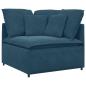 Preview: Modulares Sofa mit Kissen Samt Blau