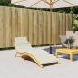 Preview: Sonnenliegen-Auflage Melange Creme 186x58x4 cm Stoff