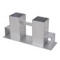 Preview: Holzstapelhalter 8 Stk. Stahl Silbern