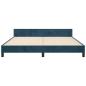 Preview: Bettgestell ohne Matratze Dunkelblau 160x200 cm Samt