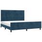 Preview: Bettgestell ohne Matratze Dunkelblau 160x200 cm Samt