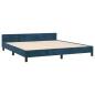 Preview: Bettgestell ohne Matratze Dunkelblau 160x200 cm Samt