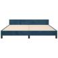 Preview: Bettgestell ohne Matratze Dunkelblau 160x200 cm Samt