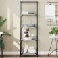 Preview: ARDEBO.de - B?cherregal Grau Sonoma 50x33x153 cm Holzwerkstoff