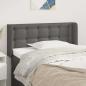 Preview: ARDEBO.de - Kopfteil mit Ohren Grau 83x16x78/88 cm Kunstleder