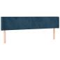 Preview: LED Kopfteil Dunkelblau 163x16x78/88 cm Samt