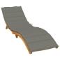 Preview: ARDEBO.de - Sonnenliegen-Auflage Melange Dunkelgrau 200x60x4 cm Stoff