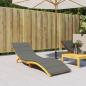 Preview: Sonnenliegen-Auflage Melange Dunkelgrau 200x60x4 cm Stoff