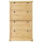 Preview: Schuhschrank Corona 99x32x163,5 cm Massivholz Kiefer