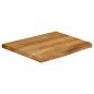 Preview: Tischplatte mit Baumkante 60x60x2,5 cm Massivholz Mango
