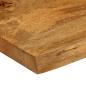 Preview: Tischplatte mit Baumkante 60x60x2,5 cm Massivholz Mango