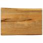 Preview: ARDEBO.de - Tischplatte mit Baumkante 60x40x3,8 cm Massivholz Mango