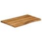 Preview: Tischplatte mit Baumkante 80x60x3,8 cm Massivholz Mango