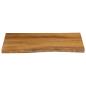 Preview: Tischplatte mit Baumkante 80x60x3,8 cm Massivholz Mango