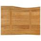 Preview: Tischplatte mit Baumkante 80x60x3,8 cm Massivholz Mango