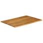 Preview: Tischplatte mit Baumkante 90x80x3,8 cm Massivholz Mango
