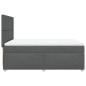 Preview: Boxspringbett mit Matratze Dunkelgrau 140x200 cm Stoff