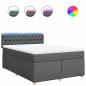 Preview: Boxspringbett mit Matratze Dunkelgrau 140x200 cm Stoff