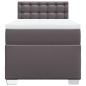 Preview: Boxspringbett mit Matratze Grau 80x200 cm Kunstleder