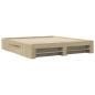 Preview: Bettgestell ohne Matratze Sonoma-Eiche 200x200 cm Holzwerkstoff