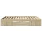 Preview: Bettgestell ohne Matratze Sonoma-Eiche 200x200 cm Holzwerkstoff