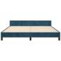 Preview: Bettgestell ohne Matratze Dunkelblau 160x200 cm Samt