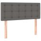 Preview: Boxspringbett mit Matratze Grau 80x200 cm Kunstleder