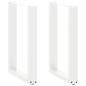 Preview: Esstischbeine U-Form 2 Stk. Weiß 50x(72-73) cm Stahl
