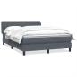 Preview: Boxspringbett mit Matratze Dunkelgrau 160x210 cm Samt