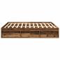 Preview: Bettgestell ohne Matratze Altholz-Optik 200x200cm Holzwerkstoff