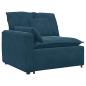 Preview: Modulares Sofa mit Kissen Samt Blau