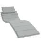Preview: Sonnenliegen-Auflage Melange Hellgrau 186x58x4 cm Stoff