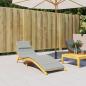 Preview: Sonnenliegen-Auflage Melange Hellgrau 186x58x4 cm Stoff