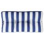 Preview: Palettenkissen Blau Weiß Gestreift 80x40x12 cm Stoff
