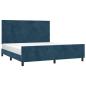 Preview: Bettgestell ohne Matratze Dunkelblau 160x200 cm Samt