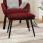 Preview: ARDEBO.de - Fußhocker Weinrot 45x29,5x35 cm Stoff und Kunstleder