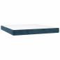 Preview: Boxspringbett mit Matratze Dunkelblau 160x200 cm Samt