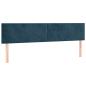 Preview: Boxspringbett mit Matratze Dunkelblau 160x200 cm Samt