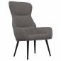 Preview: Relaxsessel mit Hocker Hellgrau Stoff