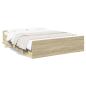 Preview: Bettgestell mit Schubladen Sonoma-Eiche 160x200cm Holzwerkstoff