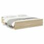 Preview: Bettgestell mit Schubladen Sonoma-Eiche 180x200cm Holzwerkstoff